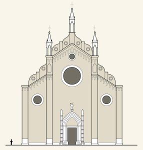 immagine facciata della Basilica dei Frari