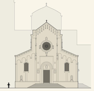 immagine della facciata della Cattedrale di Matera
