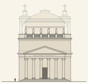 immagine della facciata della chiesa di S. Antonio Taumaturgo di Trieste